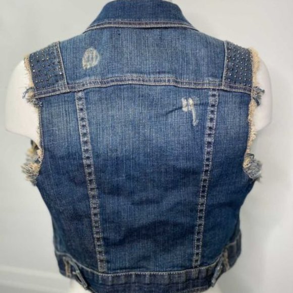 Distressed jean vest - Picture 2 of 3
